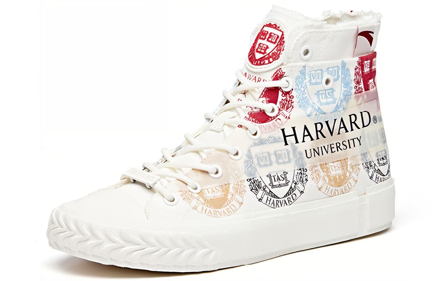 ANTA X Harvard Life Series Sneakers Canvas High 'White Multi Color' Women's 5