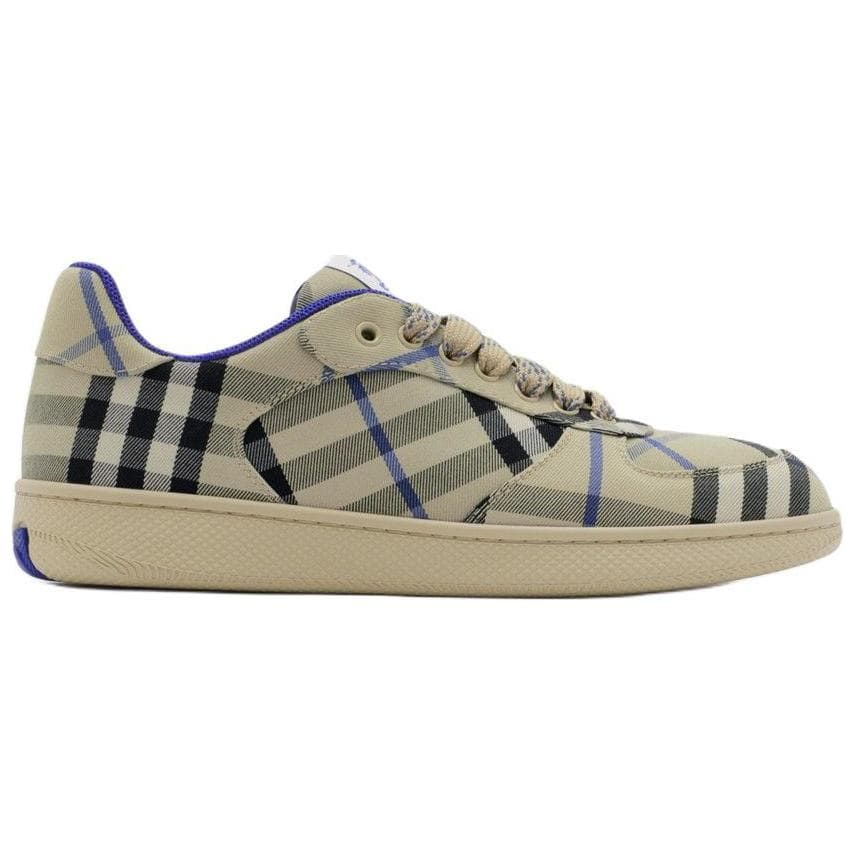 Burberry Terrace Cotton Round-Toe Lace-Up Low-Top Sneakers Women's Blue 4