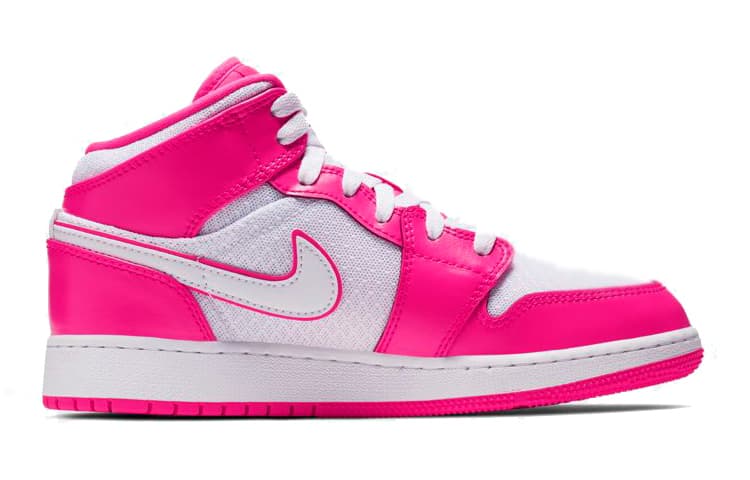 Jordan 1 Mid Hyper Pink White GS 4