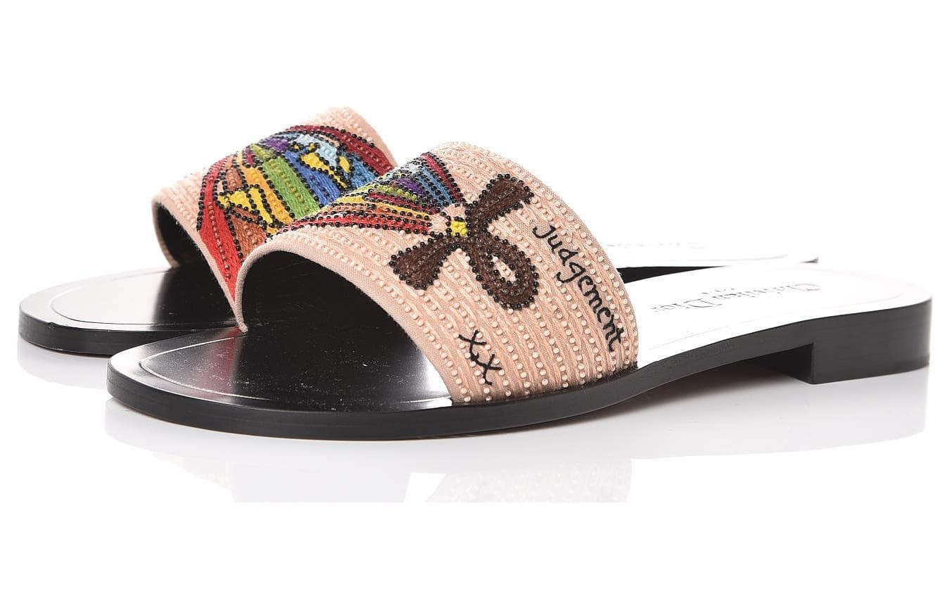 DIOR Black Tarot Judgement Sandal Women's 3
