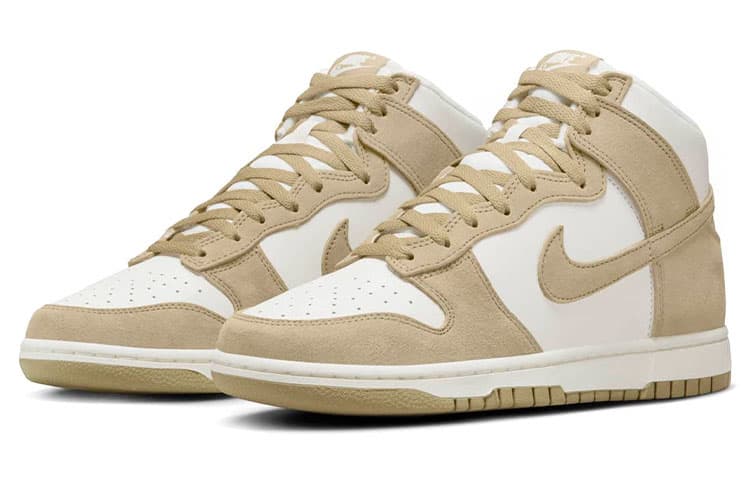 Nike Dunk High Tan Suede White 5