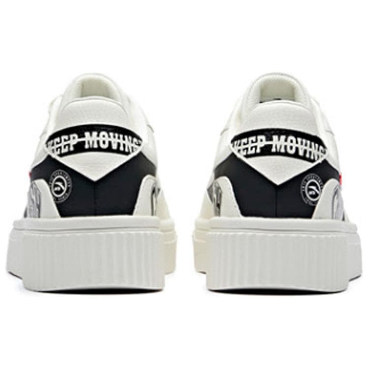 Anta Life Collection Anti-Slip Wear-Resistant Low-Top Skateboard Shoes Men's White Black 5