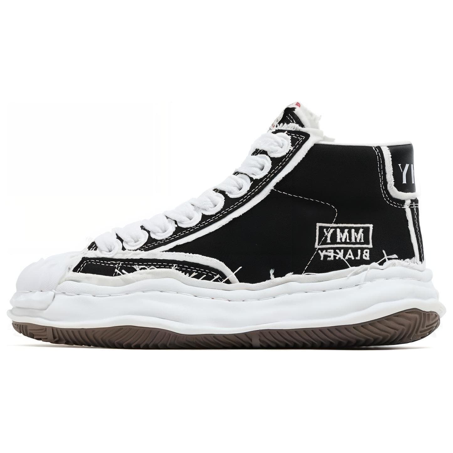 MIHARA YASUHIRO Blakey OG Canvas Lace-Up High-Top Fashion Skate Shoes Men's Black/White