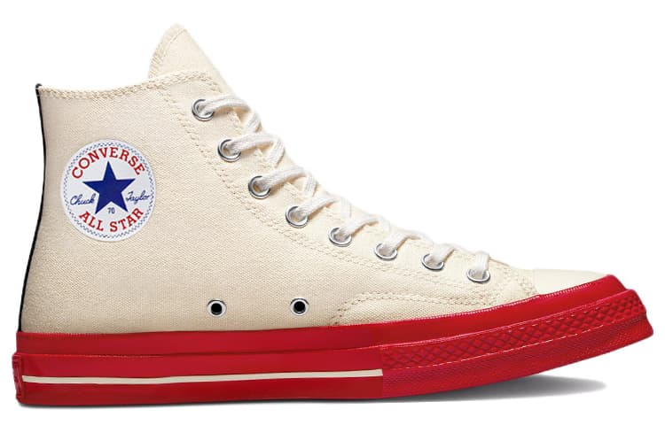 Converse Chuck Taylor All Star 70 Hi Comme Des Garcons Play Egret Red Midsole 4