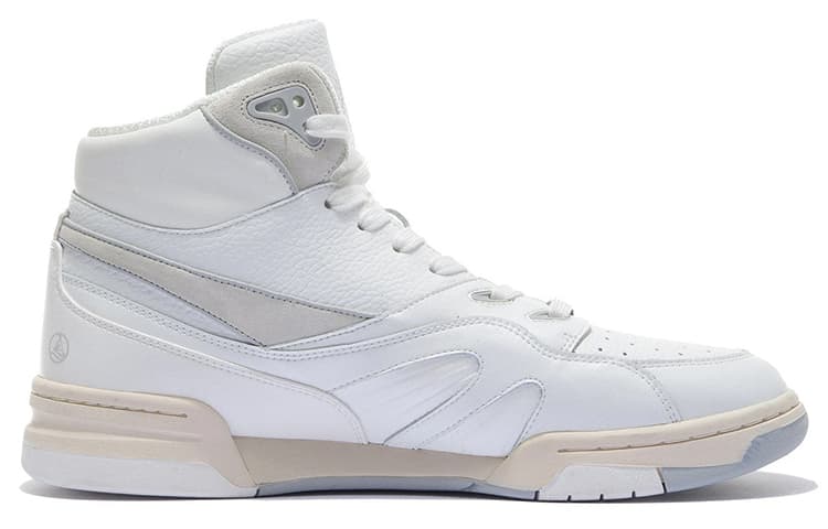 LiNing 937 Deluxe Hi Wear-Resistant Slip-Resistant Lightweight Coverage High-Top Skateboard Shoes Men's Ecru 4