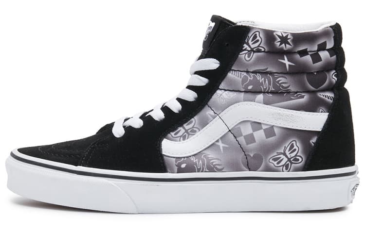 Vans SK8 Hi Black White Print