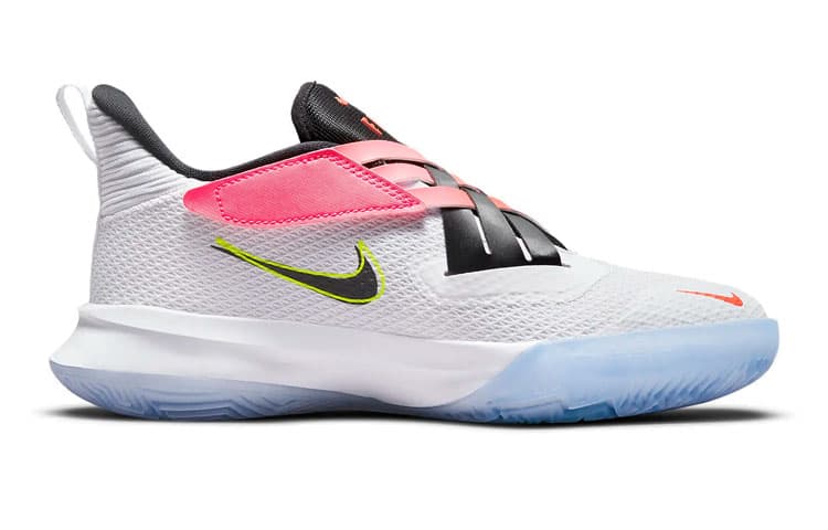 Nike Zoom Flight 2 Cushioning Wear Resistant Low Top Children's Basketball Shoes White Pink Black Teenagers 3