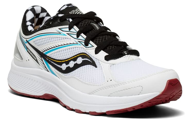 Saucony Cohesion 14 Breathable Wear-Resistant Slip-Resistant Low-Top Running Shoes Men's White Classic Vintage 6