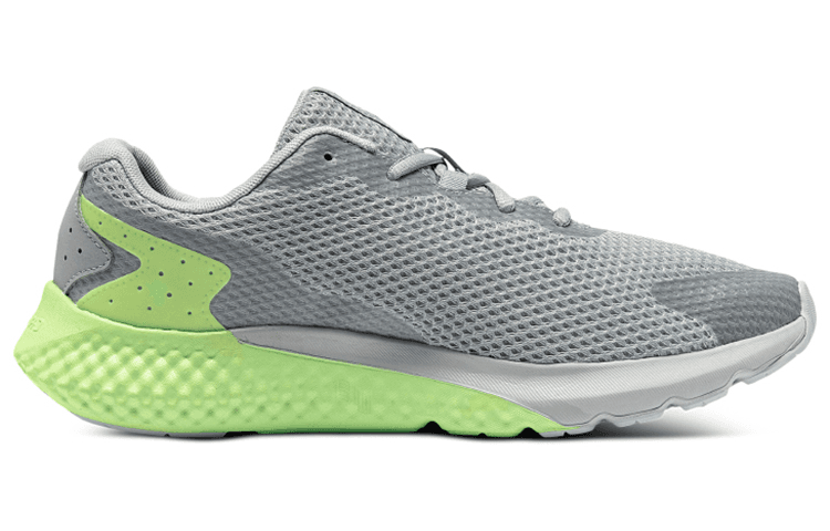 Under Armour Charged Rogue 3 Comfortable Versatile Fabric Low-Top Sneakers Men's Grey Green 3