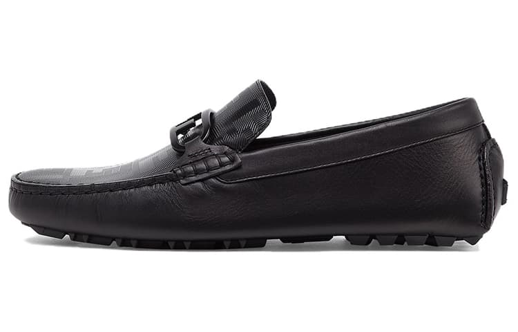 FENDI Logo Detailed Slip-On Loafers