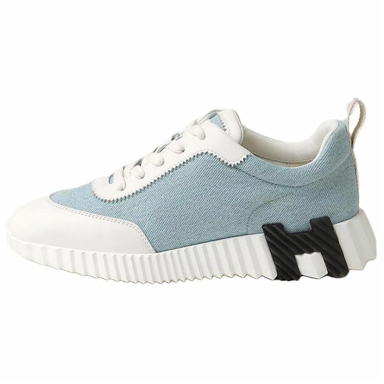 HERMES Bouncing Low-Top Casual Shoes Women's Blue 2