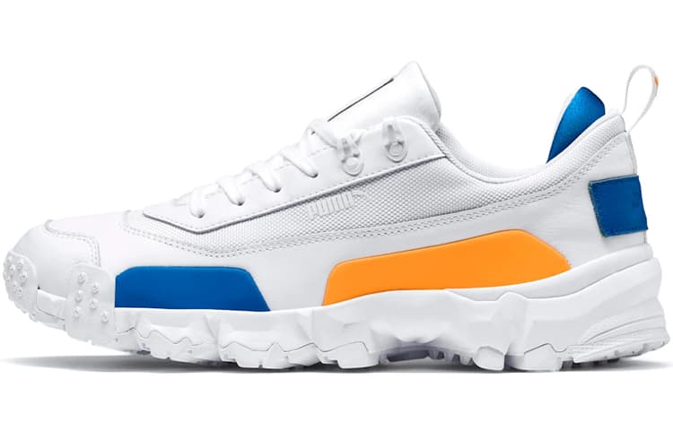PUMA Trailfox Leather White Blue Yellow 2