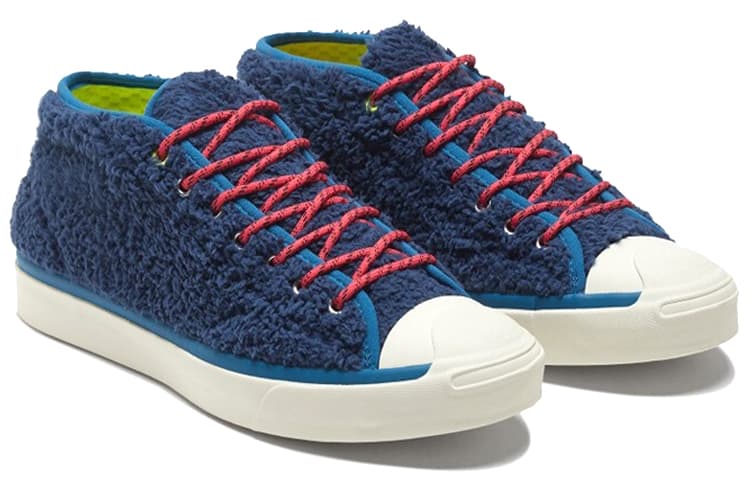 Converse Jack Purcell Mid Retro Sherpa Navy Lemon 6