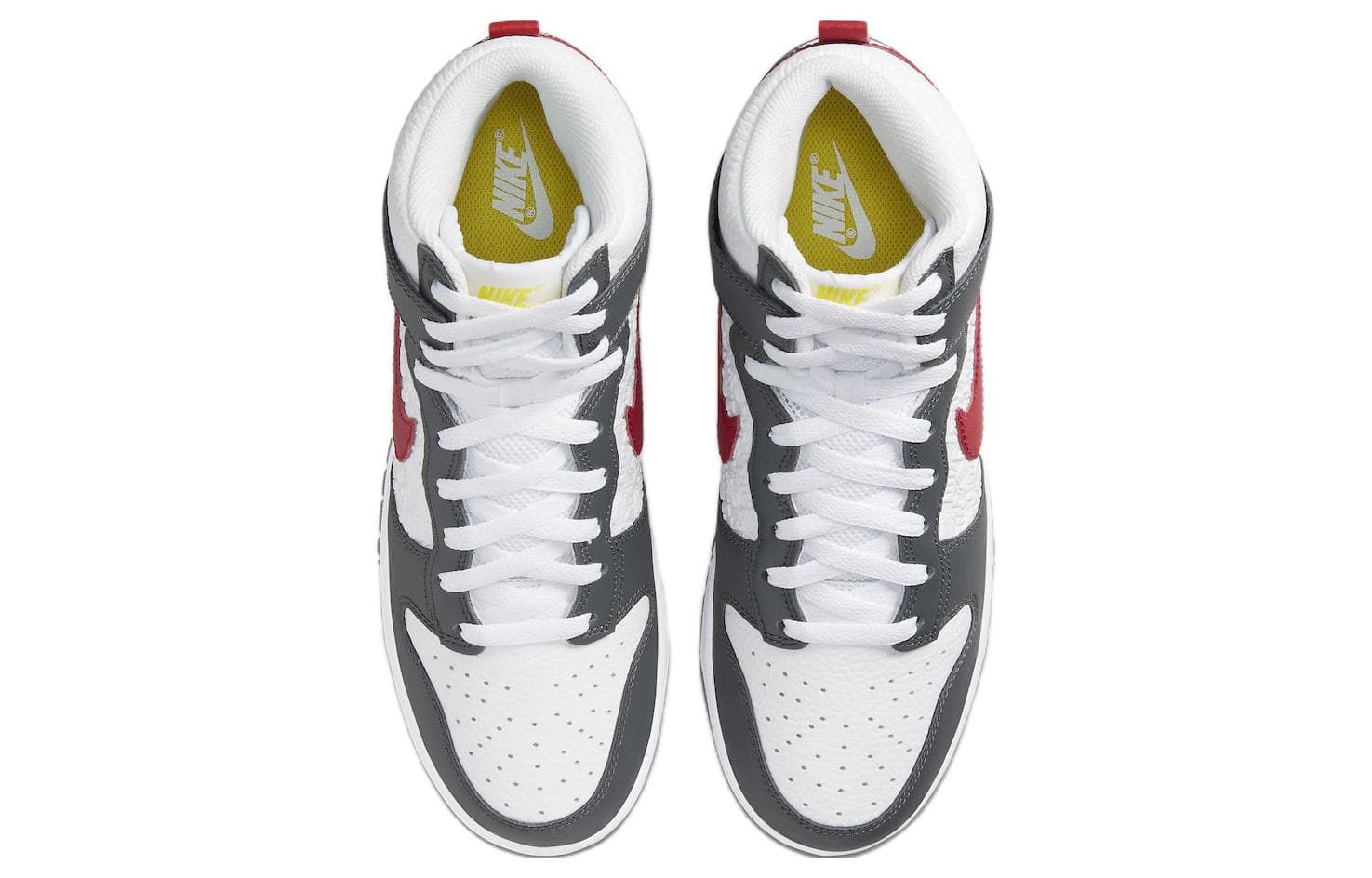 Nike Dunk High Embossed Basketball Grey Red 6