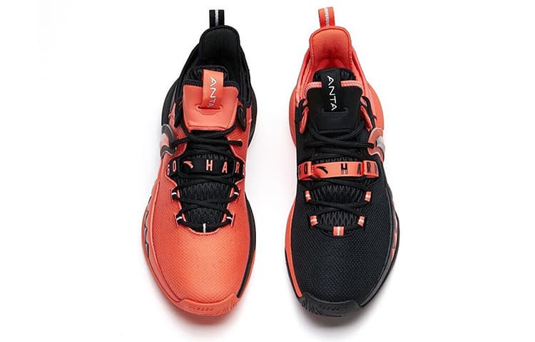 ANTA GH2 Basketball Shoes Men Low-Top Black/Orange 5