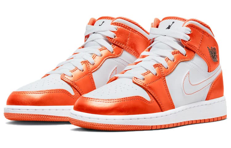 Jordan 1 Mid Metallic Orange GS 6
