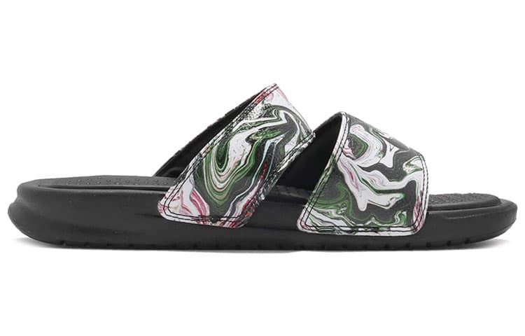 Nike Benassi Duo Ultra Slide 'Black Green Pink' Women's 3