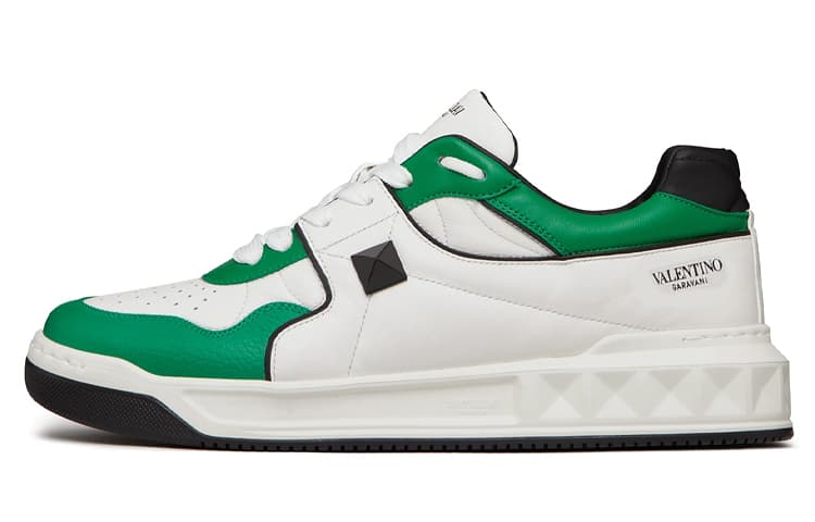 Valentino One Stud Low 'White Green' 2