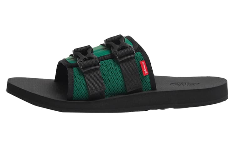 THE NORTH FACE X Supreme Trekking Base Camp Strap Slides 'Black Green' 2