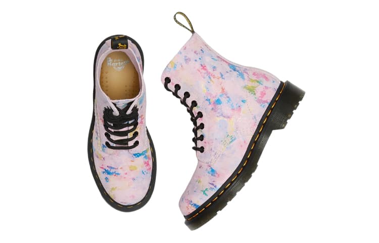 Dr.Martens 1460 Pascal Rainbow Suede Lace Up Boots 'Pink' Women's 6