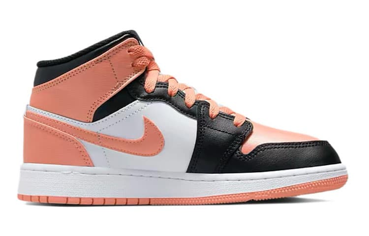 Jordan 1 Mid White Light Madder Root GS 3