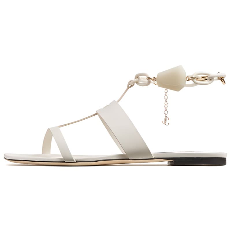 Jimmy Choo Reed Flat Slippers Women's Latte