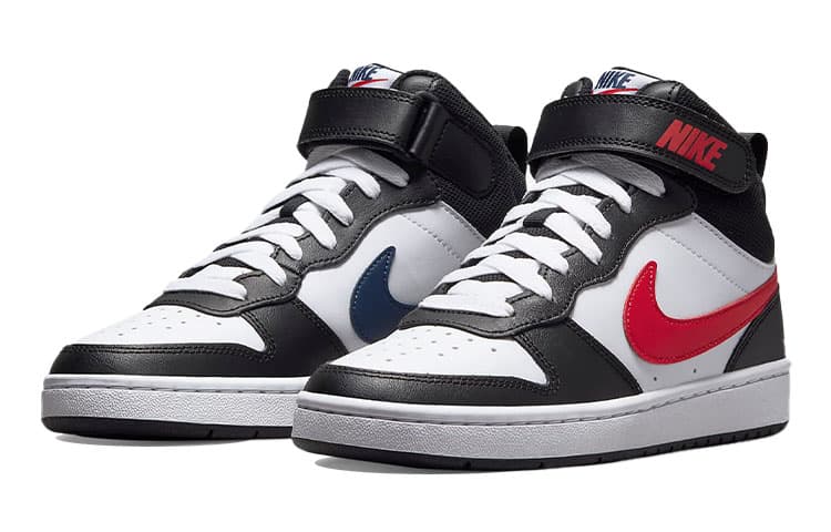 Nike Court Borough Mid 2 'White Black University Red' GS 5