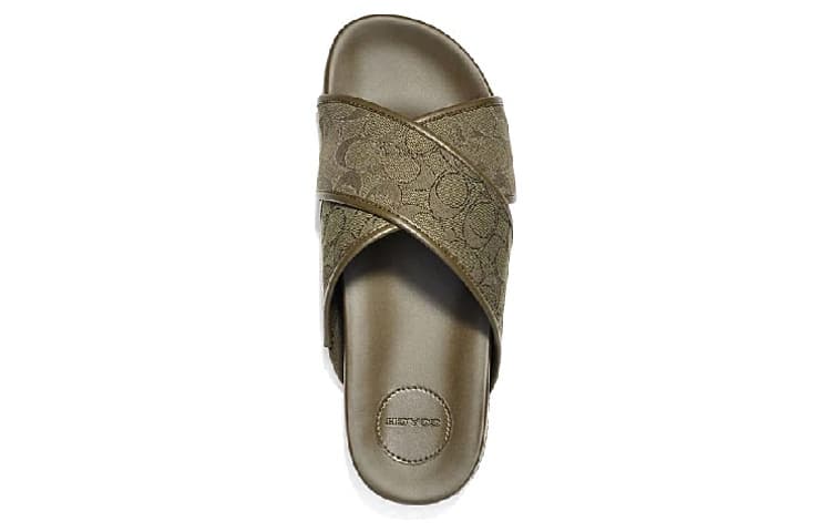 COACH Slide Slippers Men Dark Green 5