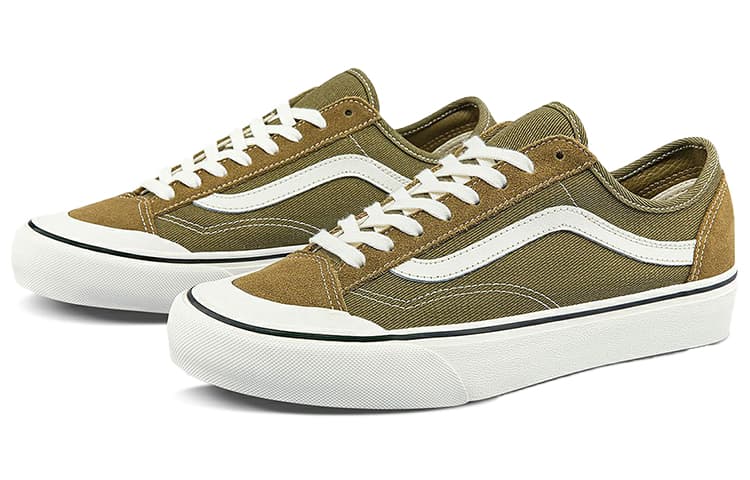 Vans Style 36 Lightweight Wear Resistant Low Top Casual Skate Shoes Unisex Military Green 3