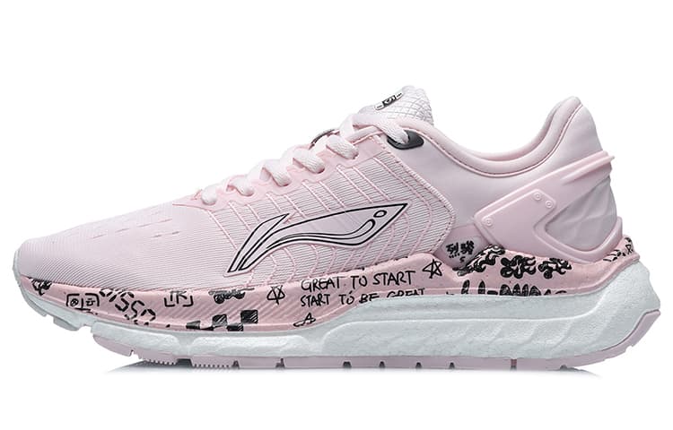 LiNing Lie Jun 5 Lightweight Support Stable Shock-Absorbent Wear-Resistant Low-Top Casual Shoes Women's Primrose Pink 2
