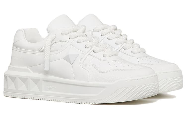 Valentino Garavani One Stud Lace Up Sneakers 4