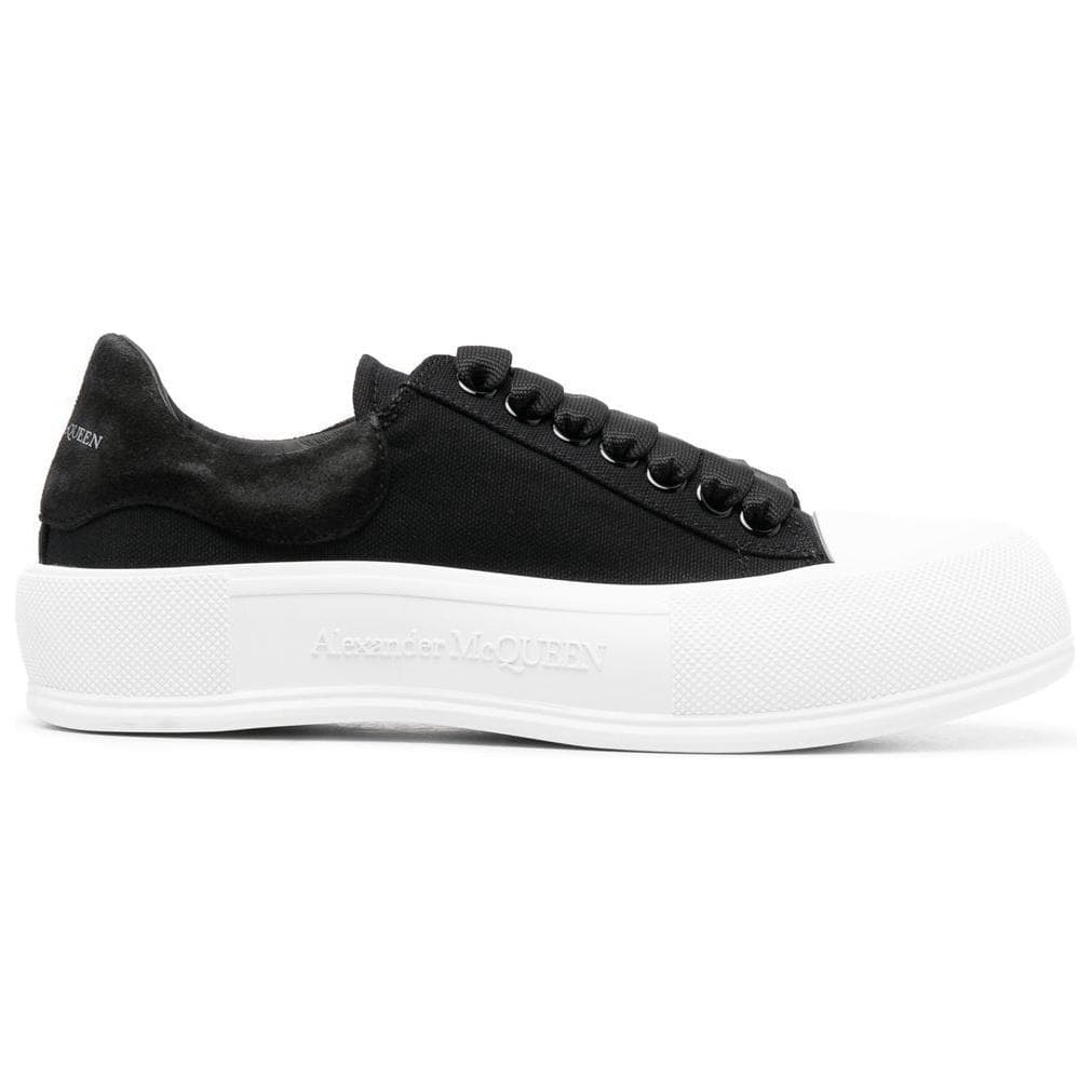 Alexander McQueen Deck Skate Plimsoll Shoes 'Black White' Women's 4