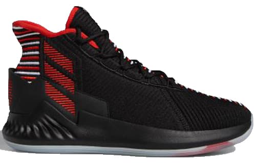 adidas Derrick Rose 9 Black White Red 4