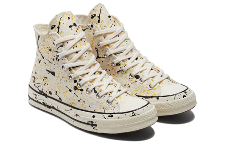Converse Chuck Taylor All Star 70 Hi Archive Paint Splatter Egret Amarillo Yellow 6