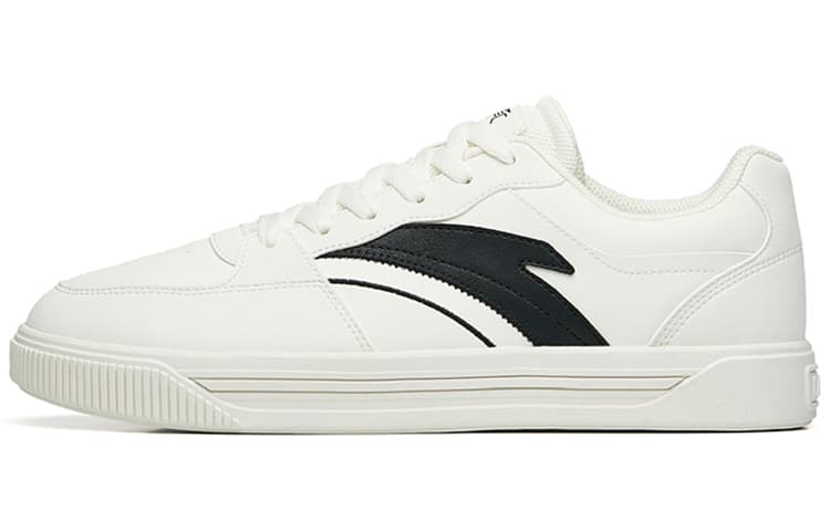 Anta Life Series Non-Slip Wear-Resistant Low-Top Skate Shoes Men's White Black 2