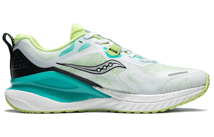 Saucony Phoenix Inferno 1 Lightweight Mesh Slip-Resistant Wear-Resistant Breathable Low-Top Running Shoes Men's White Green M Wide 3