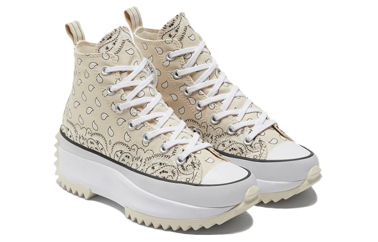 Converse Run Star Hike Hi Paisley Beige Women's 6