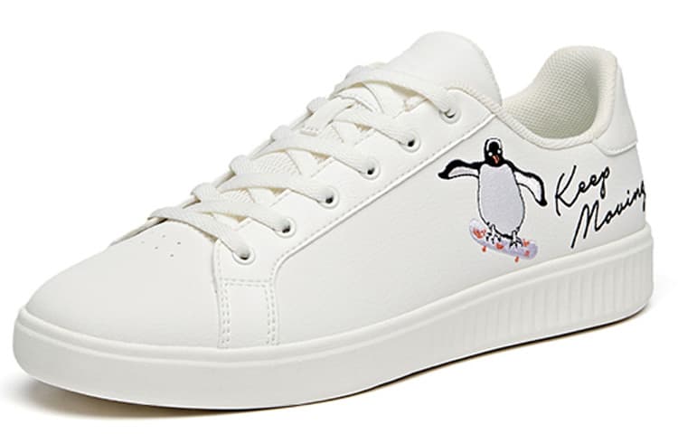 Anta Anti Slip Wear Resistant Low Top Skateboard Shoes Women's White Black 6