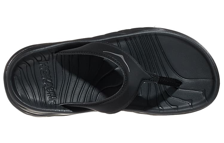 HOKA ONE ONE Ora Recovery Flip Slide 'Black Dark Gull Grey' Women's 5