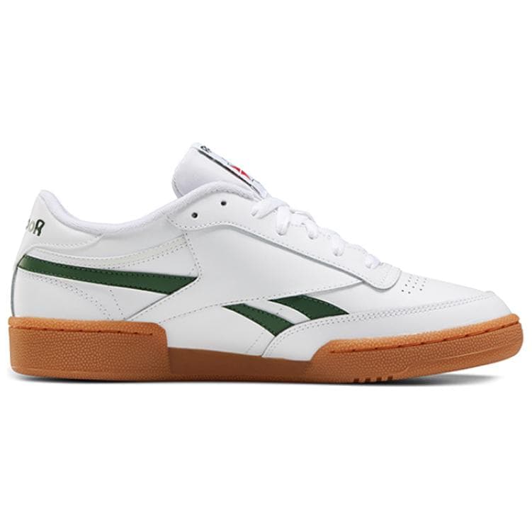 Reebok Club C 85 Revenge Split Leather Low-Top Sneakers Unisex White Green 3