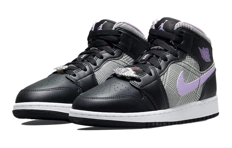 Jordan 1 Mid SE Houndstooth GS 4