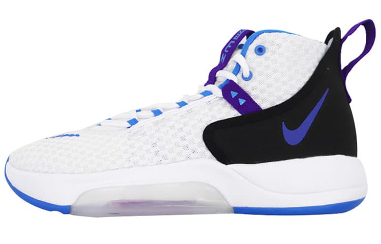 Nike Zoom Rize 1 High Top Basketball Shoes Unisex Black White Blue 2