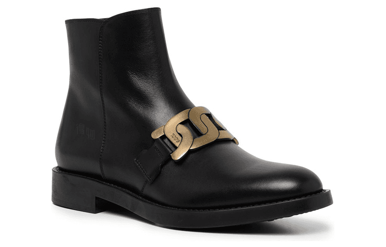 TOD'S Leather Zip Fashion Ankle Boots Women's Black 3