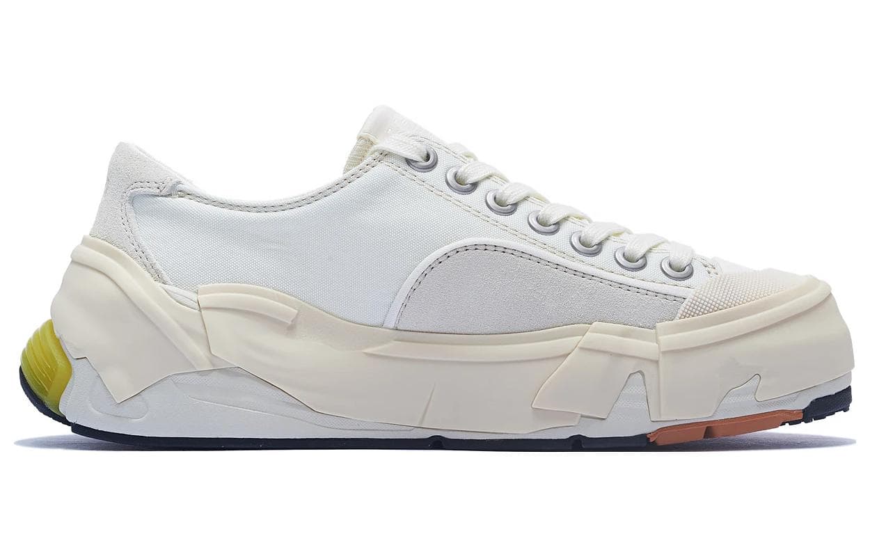 LiNing Wuji Durable Breathable Low-Top Skateboard Shoes Women's Cream White 3