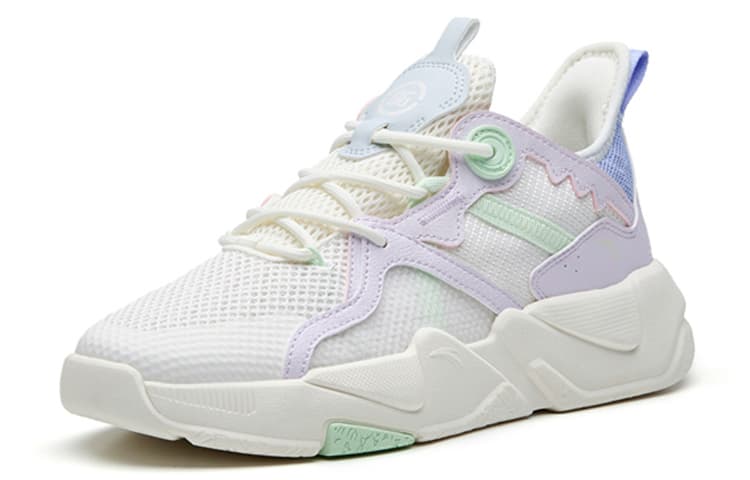 Anta Life Collection G6 Cushioning Anti-Slip And Wear-Resistant Low-Top Sports Casual Shoes Women's White Purple Blue 6