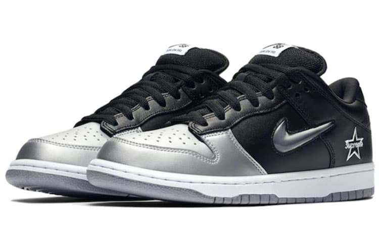 Nike Sb Dunk Low Supreme Jewel Swoosh Silver 6