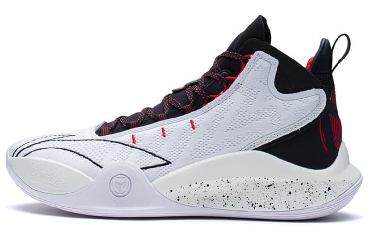 LiNing CJ-1 CJ 1 Cushioning Anti-Slip And Wear-Resistant Coverage Support Mid-Top Basketball Shoes Black White