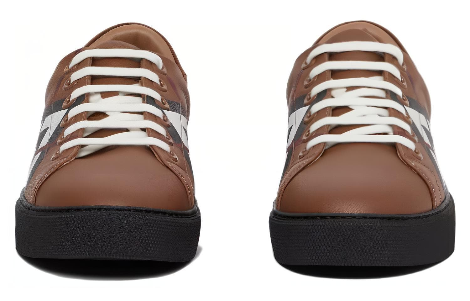 Burberry Chevron Check Low-Top Sneaker Brown Women's 5