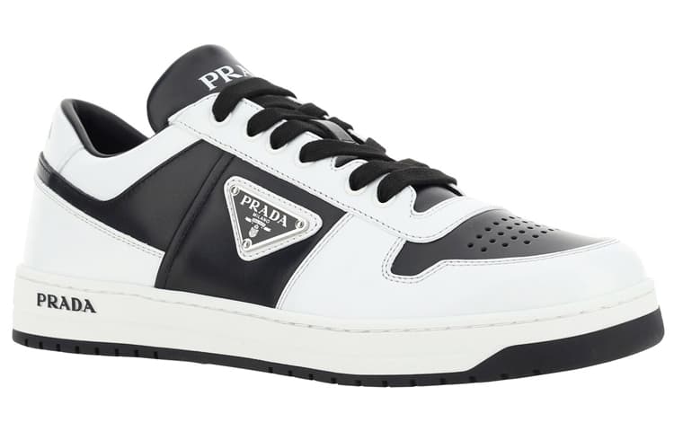 PRADA Downtown Leather 'White Black' 4