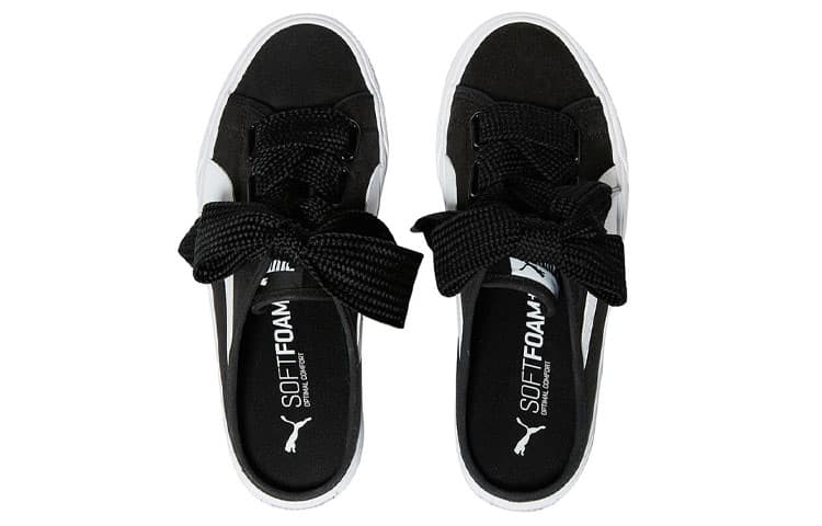 PUMA Bari Mule Ribbon 'Black White' Women's 5